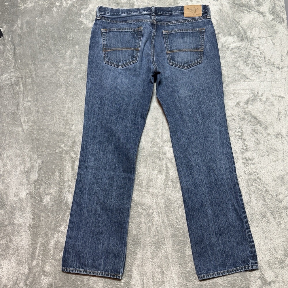Vintage Abercrombie & Fitch Jeans Men 36x32 Blue Straight Bootcut Measures 36x31